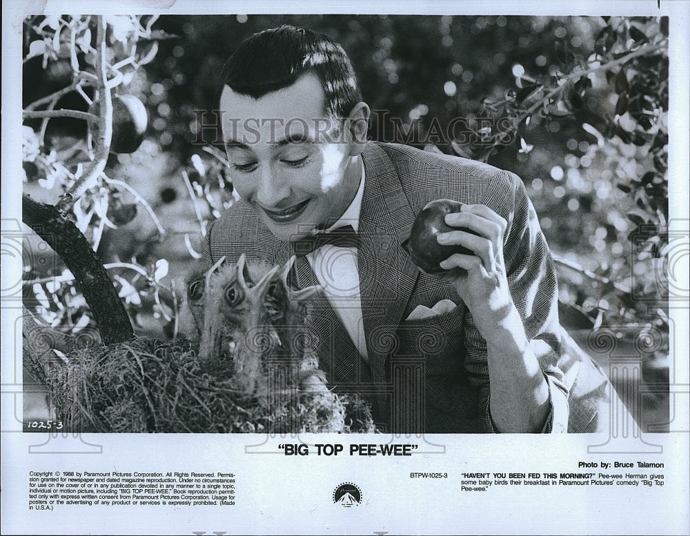 1988 Press Photo Pee-Wee Herman &quot;Big Top Pee-Wee&quot;- Historic Images