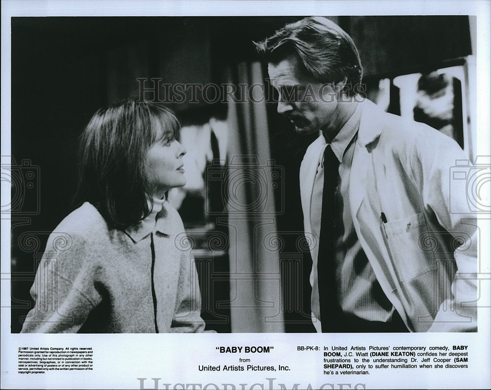 1987 Press Photo &quot;Baby Boom&quot; Diane Keaton &amp; Sam Shepard- Historic Images