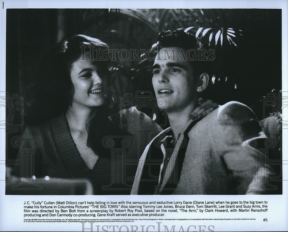 1986 Press Photo &quot;Cully&quot; Matt Dillon &amp; Diane Lane- Historic Images