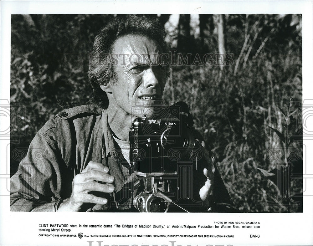 1995 Press Photo &quot;The Bridges of Madison County&quot; Clint Eastwood,- Historic Images