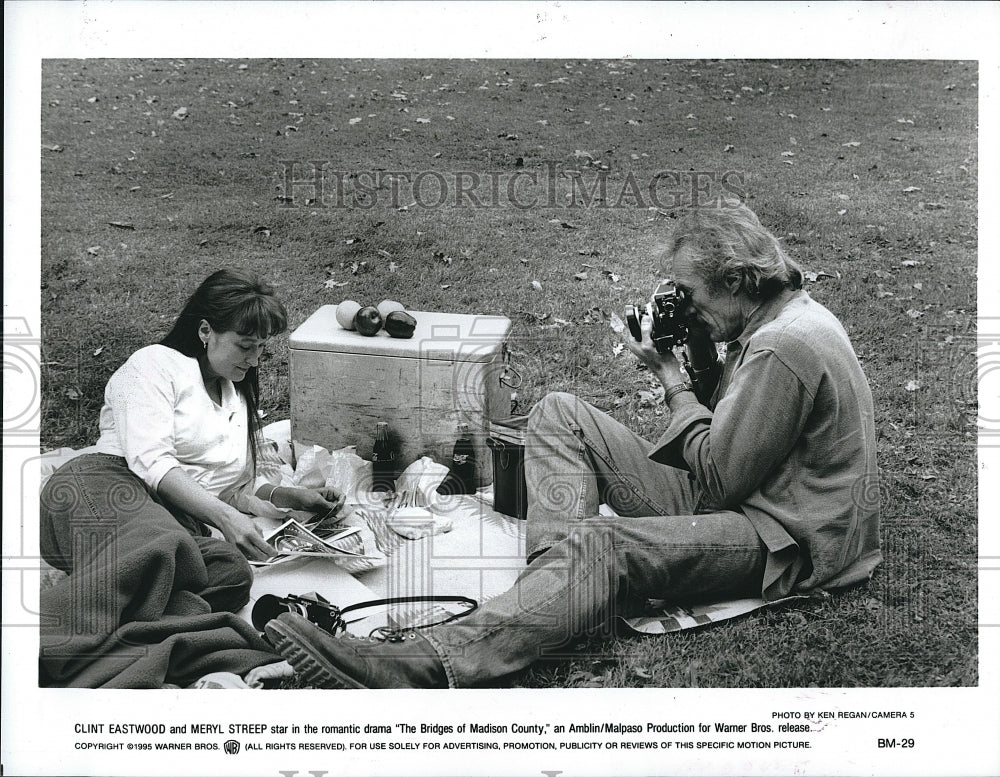 1995 Press Photo Clint Eastwood Meryl Streep The Bridge of Madison County- Historic Images