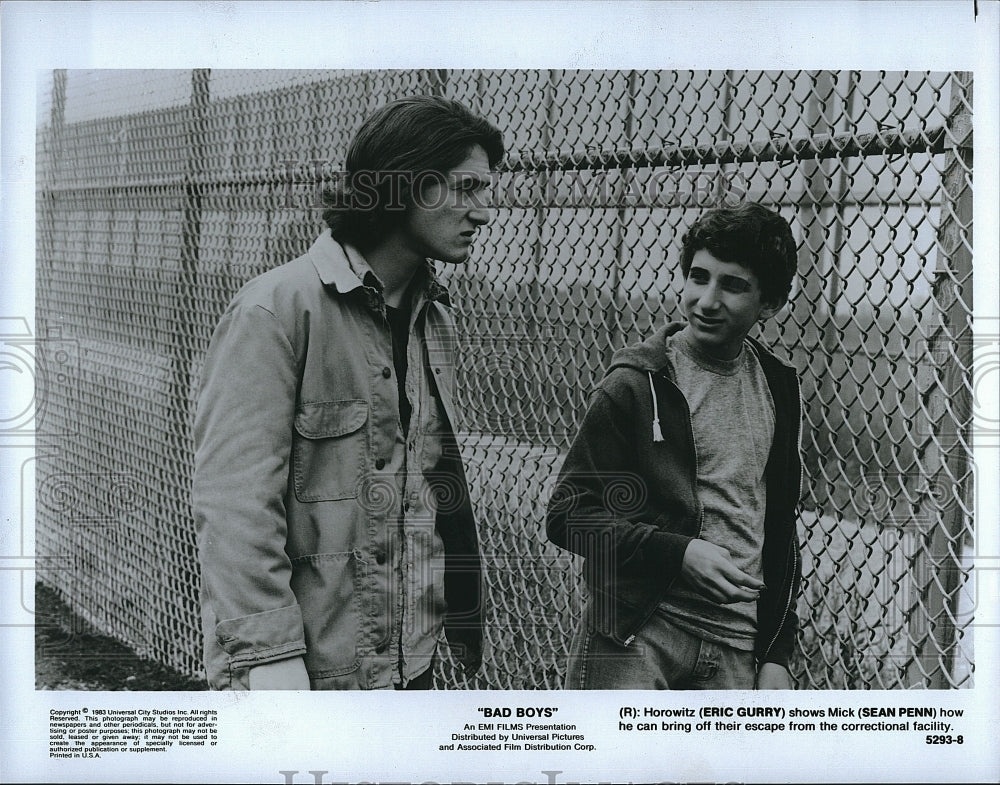 1983 Press Photo Movie Bad Boys Eric Gurry Sean Penn- Historic Images