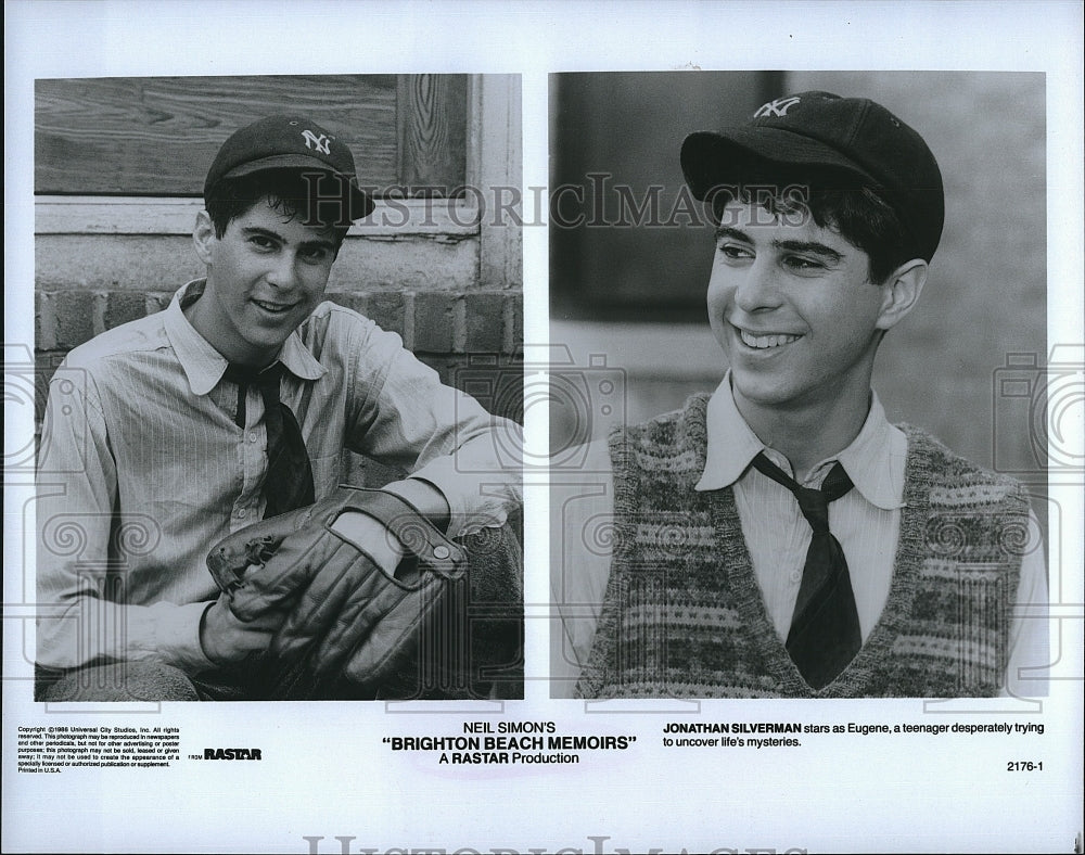 1986 Press Photo Brighton Beach Memoirs Jonathan Silverman- Historic Images