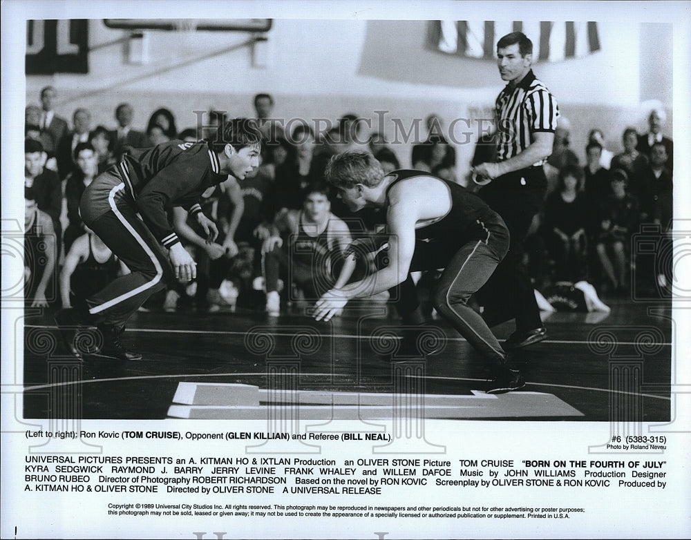 1989 Press Photo Tom Cruise Actor Bill Neal Born On The Fourth Of July Movie- Historic Images