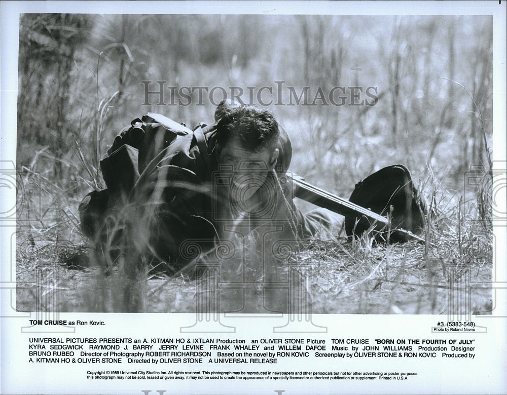 1989 Press Photo Tom Cruise American Actor Born On The Fourth Of July Movie Film- Historic Images