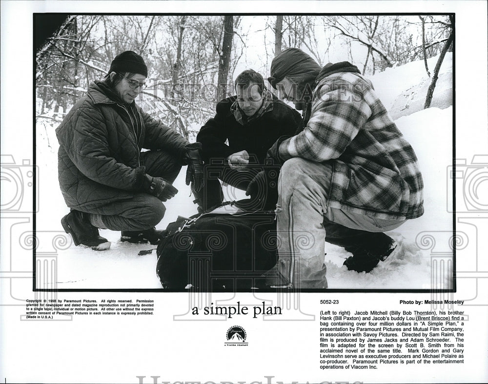 1998 Press Photo Billy Thornton, Bill Paxton, Brent Briscoe in &quot;A Simple Plan&quot;- Historic Images