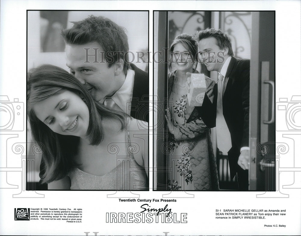 1998 Press Photo Sarah Gellar and Sean Flanery in &quot;Simply Irresistible&quot;- Historic Images