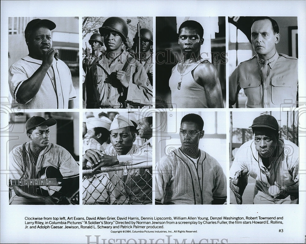 1984 Press Photo A Soldiers Story Film Actors David Allen Grier Washington- Historic Images