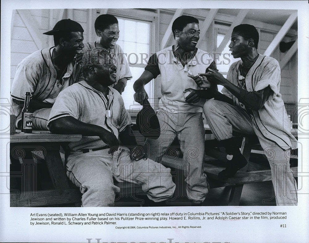 1984 Press Photo A Soldier&#39;s Story FIlm David Harris Art Evans William Young- Historic Images