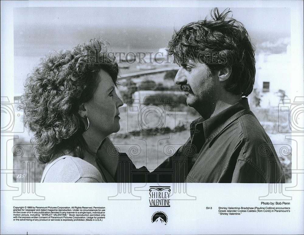 1989 Press Photo Shirley Valentine Film Actors Pauline Collins Tom Conti- Historic Images