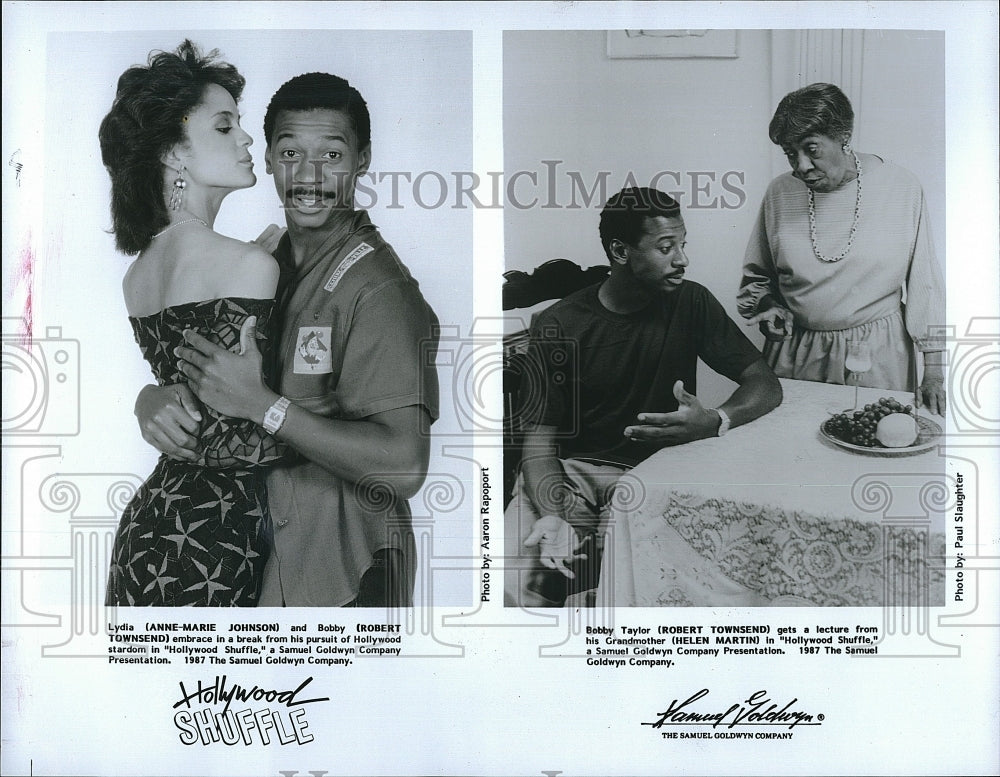 1987 Press Photo Anne-Marie Johnson, Robert Townsend &quot;Hollywood Shuffle&quot;- Historic Images