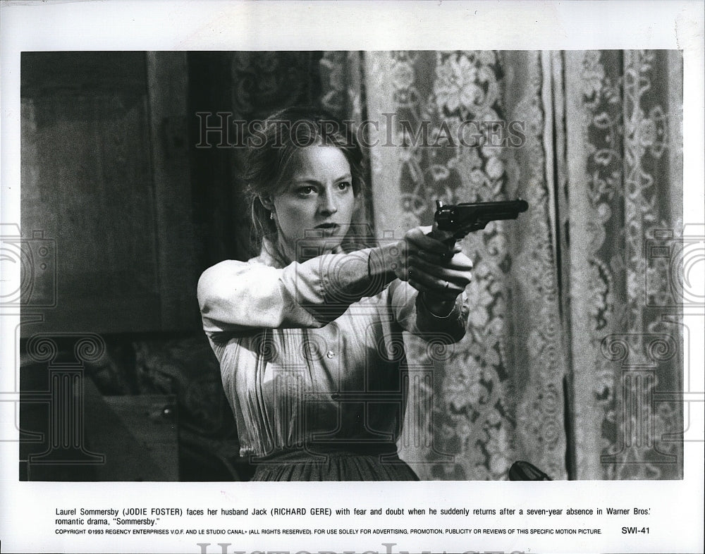 1993 Press Photo Jodie Foster &quot;Sommersby&quot;- Historic Images