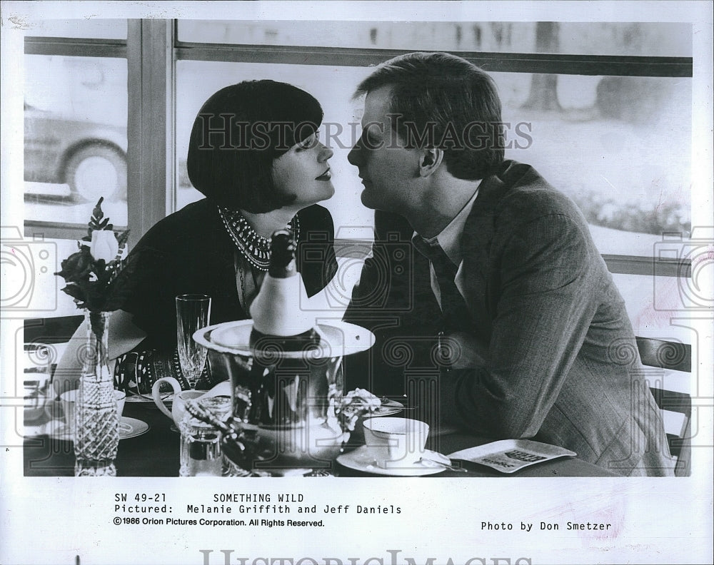 1986 Press Photo Melanie Griffith, Jeff Daniels &quot;Something Wild&quot;- Historic Images