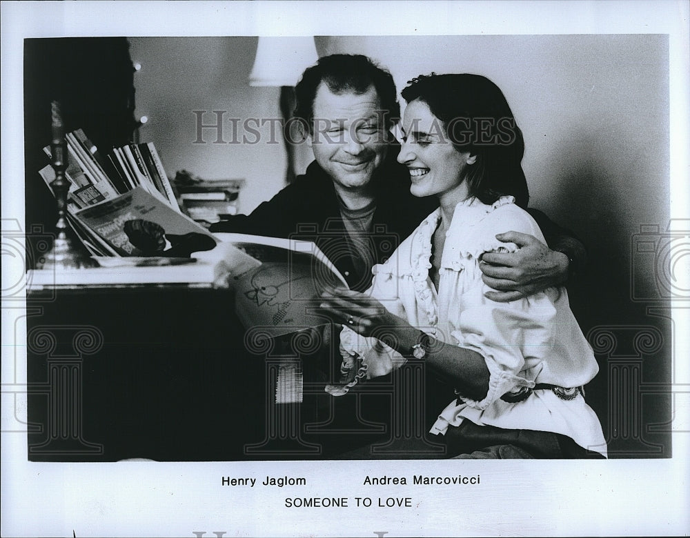 1987 Press Photo Henry Jaglom, Andrea Marcovicci &quot;Someone To Love&quot;- Historic Images