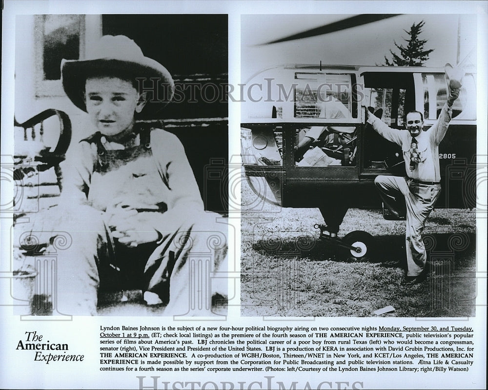 Press Photo Lyndon Johnson Political Biography in &quot;The American Experience&quot;- Historic Images