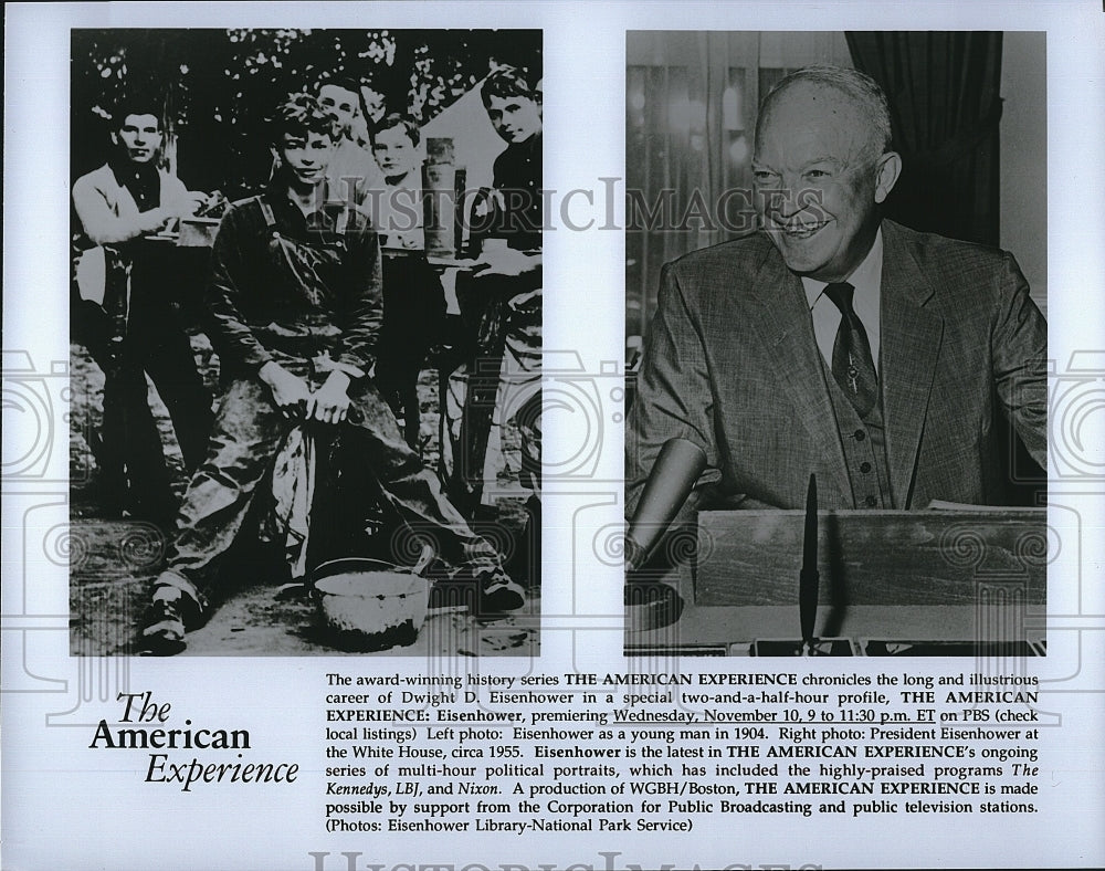 1987 Press Photo &quot;The American Experience&quot; on PBS Chronicles Life of Eisenhower- Historic Images