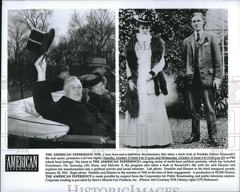 Press Photo PBS&#39;s &quot;An American Experience&quot; Chronicles the Life of FDR and Wife- Historic Images