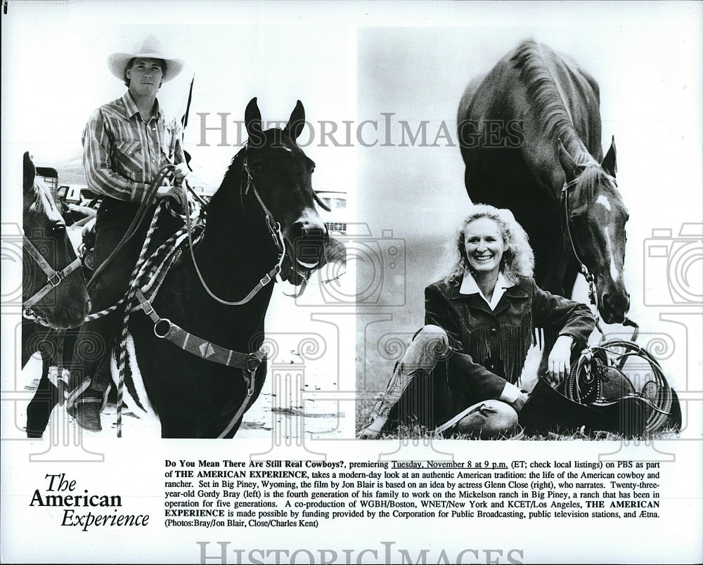 Press Photo Jon Blair &amp; Glenn  on PBS&#39; &quot;An American Experience&quot; Focus on Cowboys- Historic Images