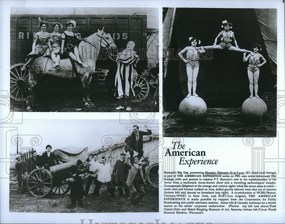 Press Photo The Barnum&#39;s Big Top Circus in &quot;The American Experience&quot;.- Historic Images