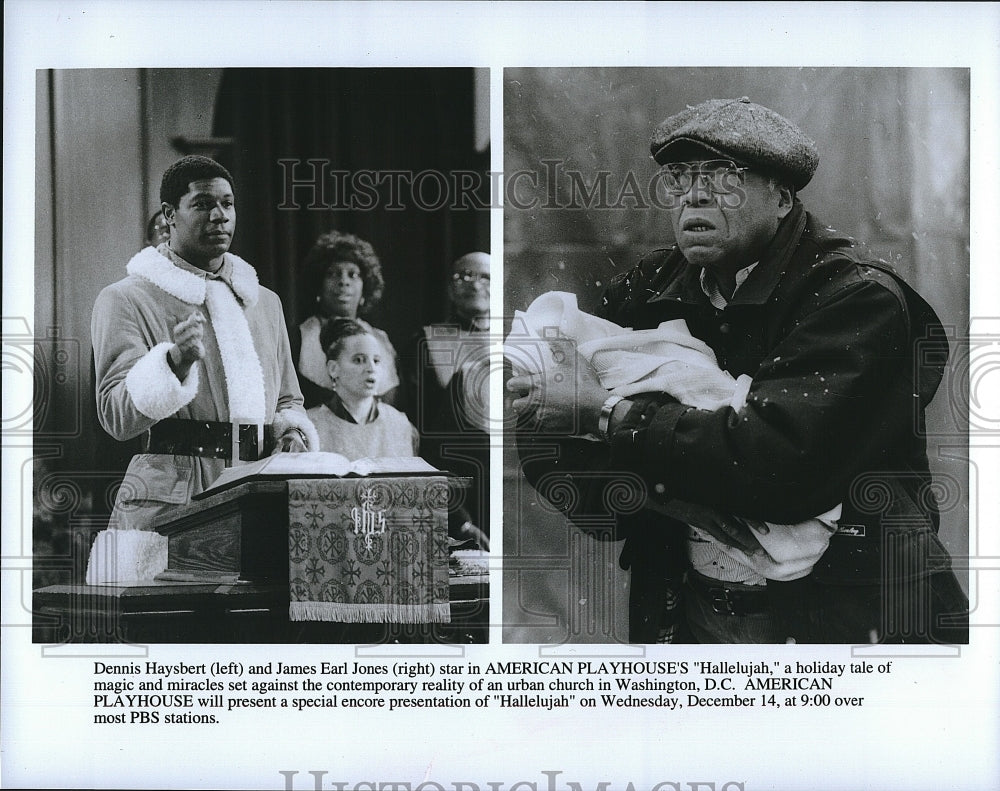 Press Photo Dennis Haysbert, James Earl Jones &quot;Hallelujah&quot;- Historic Images