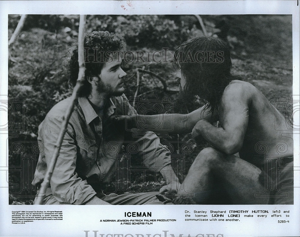 1984 Press Photo Timothy Hutton, John Lone, &quot;Iceman&quot;- Historic Images