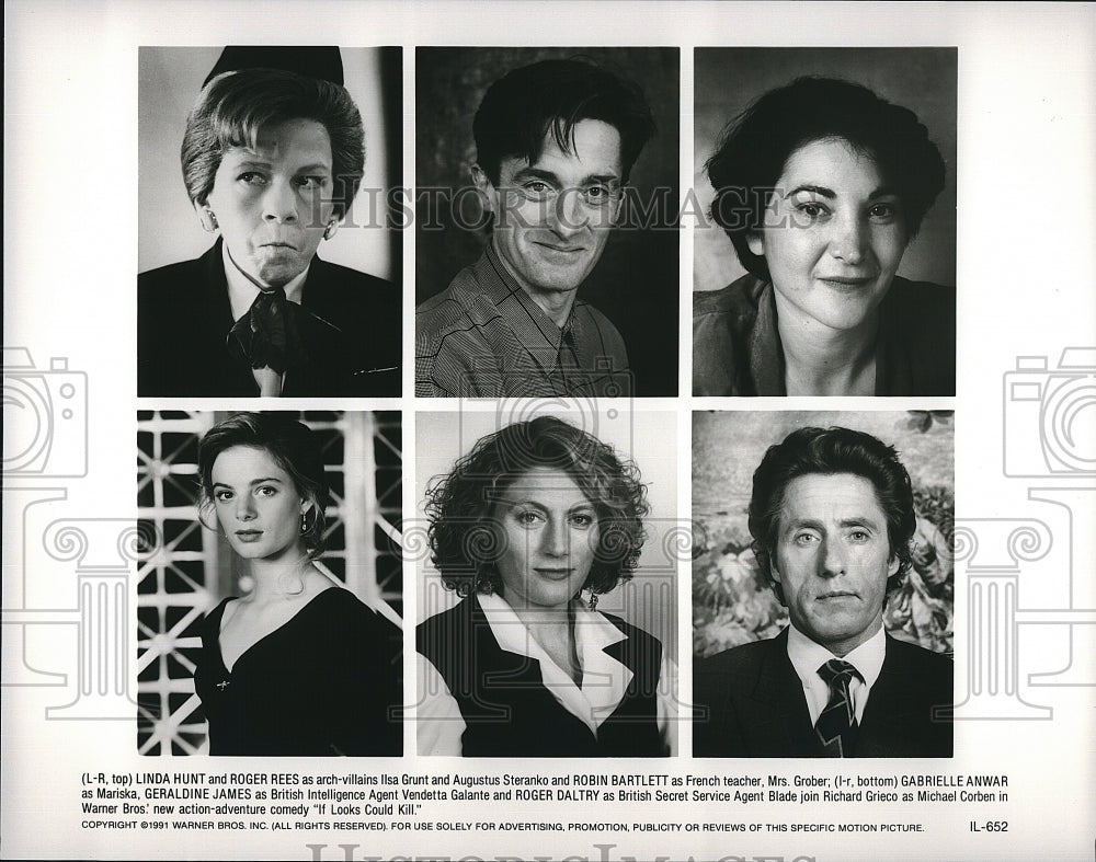 1991 Press Photo Linda Hunt Roger Rees Robin Bartlett If Looks Could Kill- Historic Images