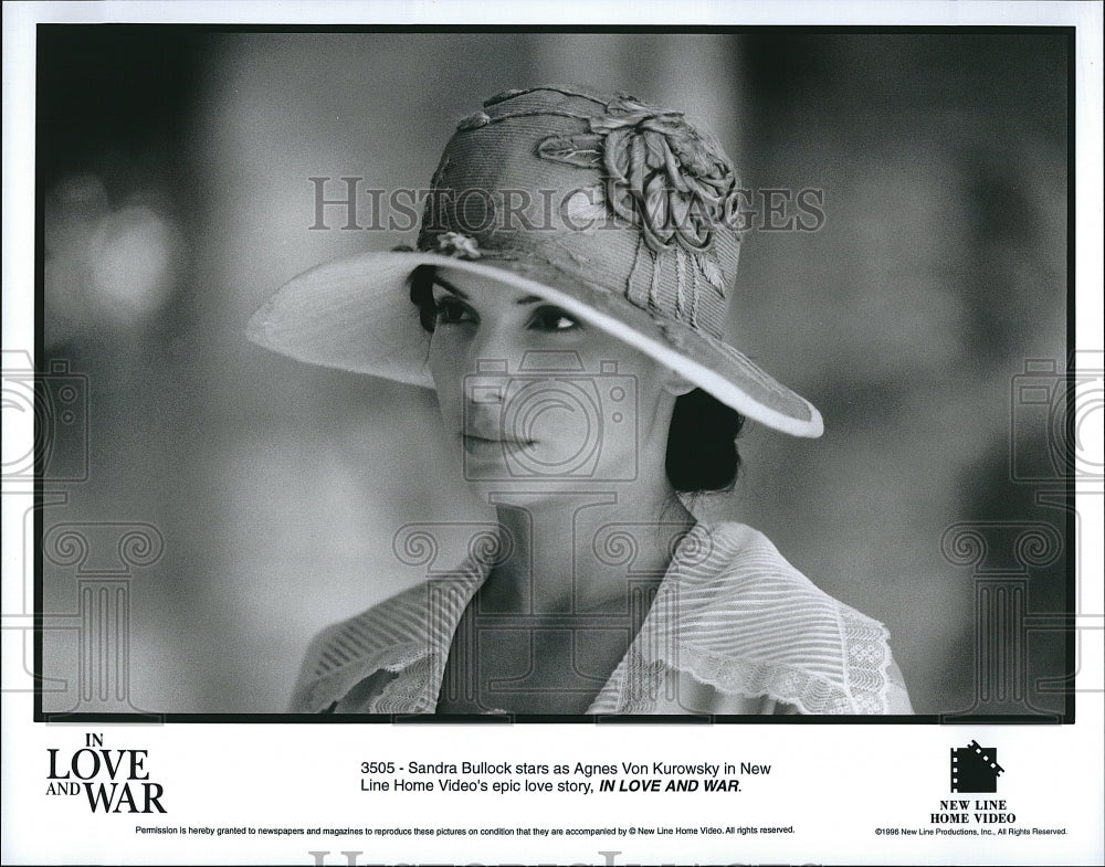 1996 Press Photo In Love And War Sandra Bullock - Historic Images