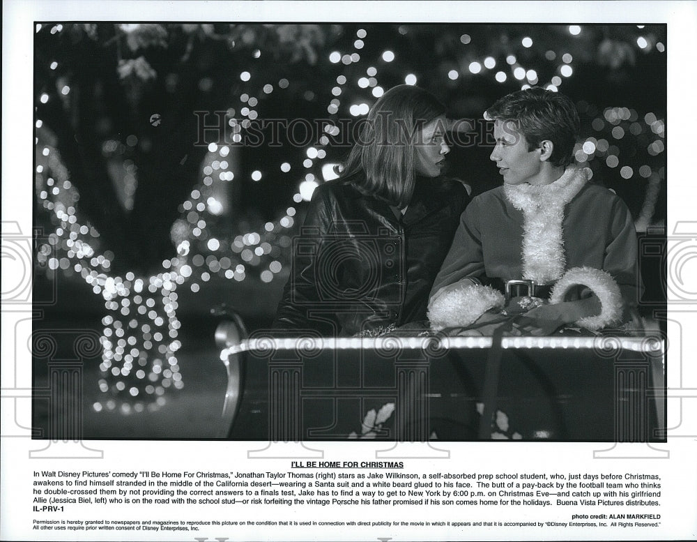 1998 Press Photo Actor Jonathan Taylor Thomas in &quot;I&#39;ll Be Home for Christmas&quot;- Historic Images