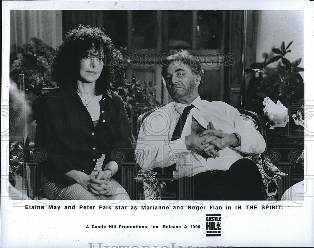 1990 Press Photo  &quot;In The Spirit&quot; Elaine May &amp; Peter Falk- Historic Images