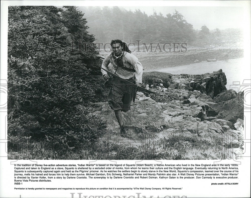 Press Photo Adam beach in Indian Warror movie Actor Disney- Historic Images