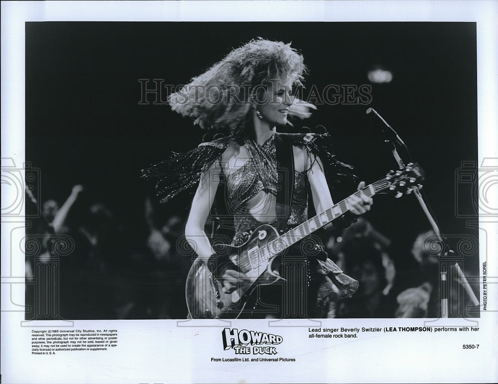 1985 Press Photo &quot;Howard the Duck&quot; starring Lea Thompson- Historic Images