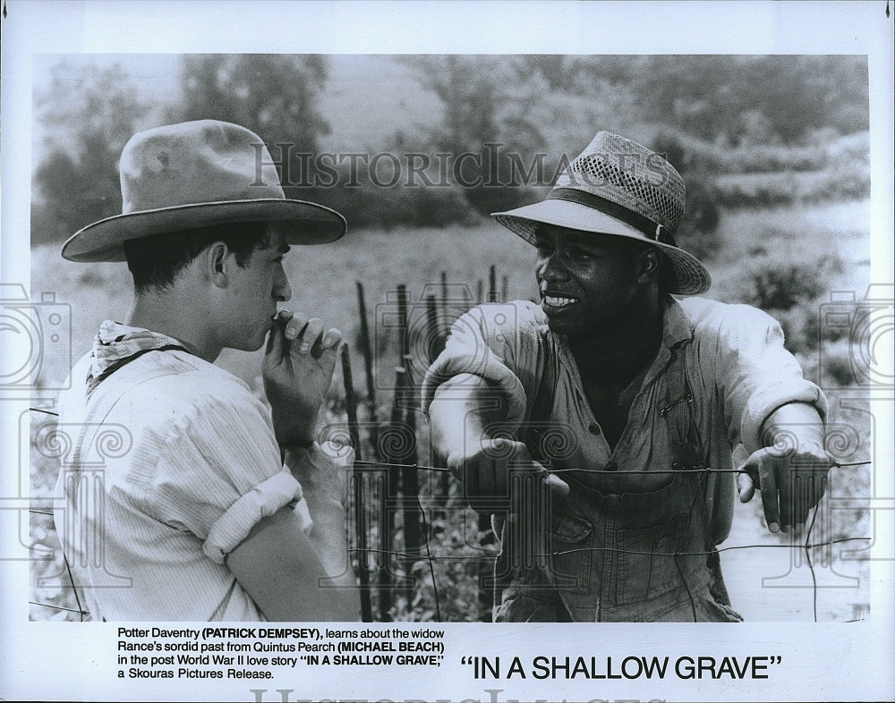 1988 Press Photo &quot;In A Shallow Grave&quot; Patrick Dempsey &amp; Michael Beach- Historic Images