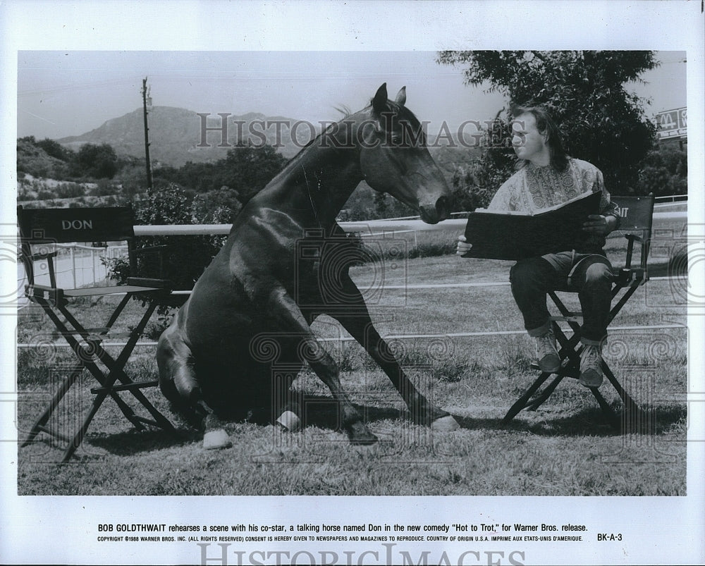 1988 Press Photo &quot;Hot To Trot&quot; starring Bob Goldthwait- Historic Images