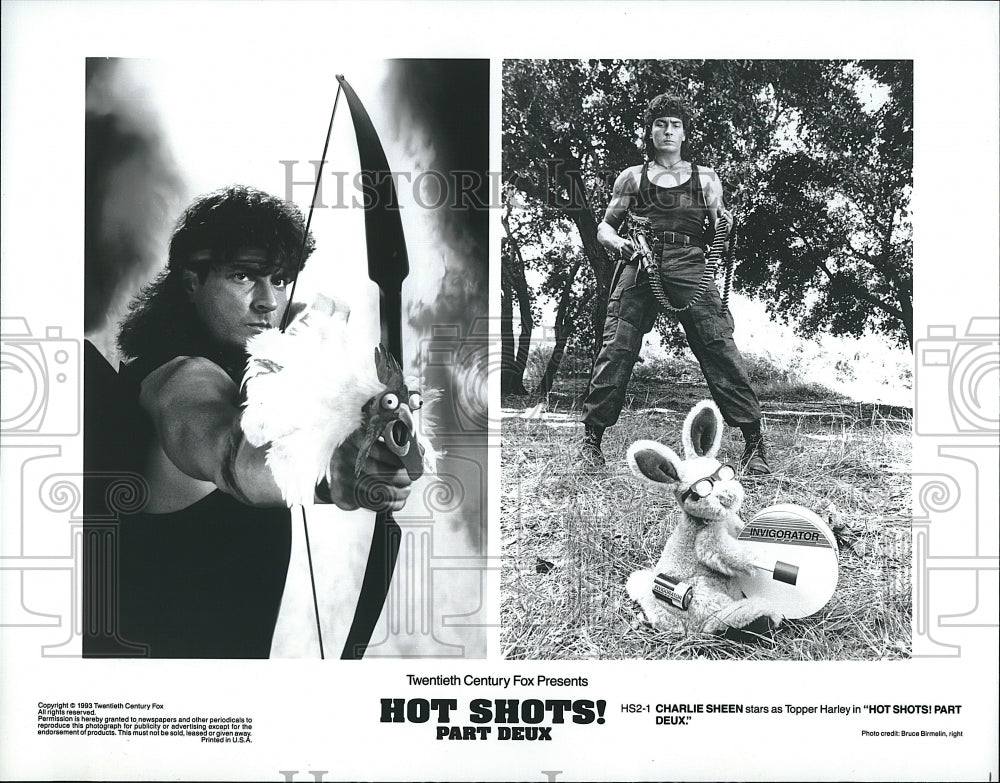 1993 Press Photo &quot;Hot Shots! Part Deux&quot; starring Charlie Sheen- Historic Images