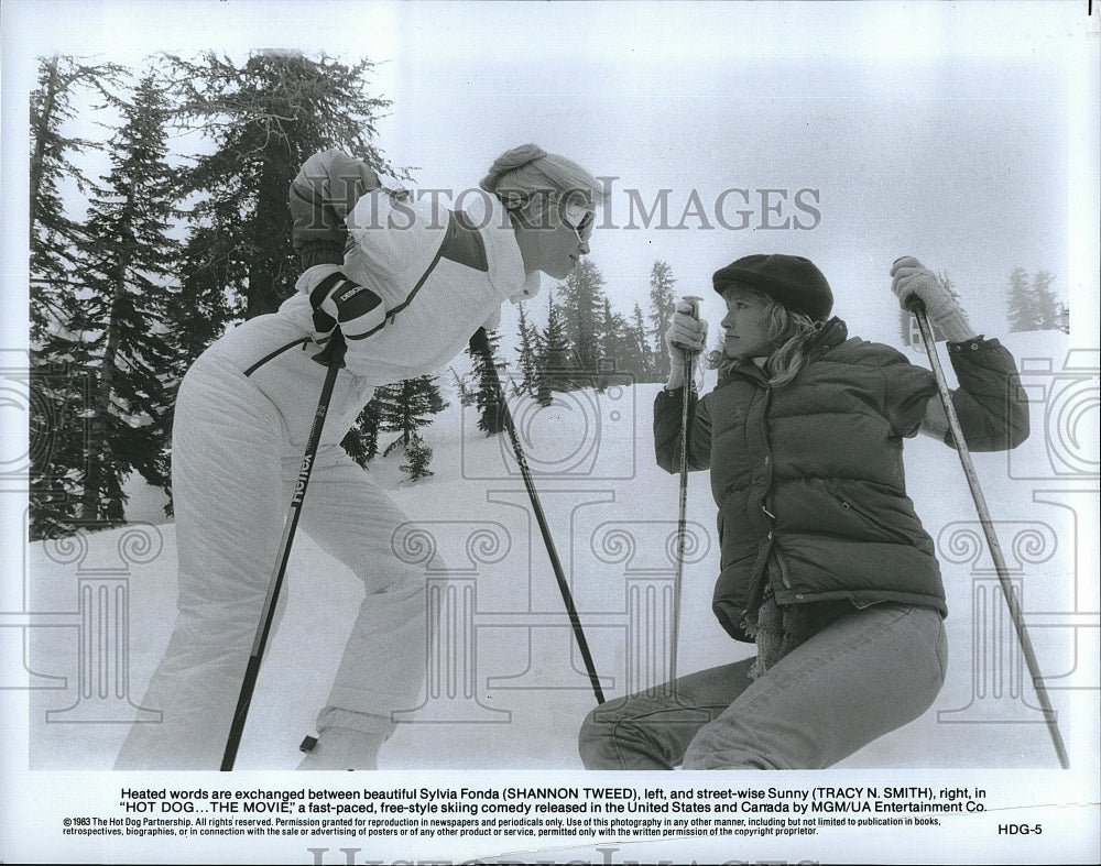 1983 Press Photo &quot;Hot Dog.. The Movie&quot; Shannon Tweed , Tracy N. Smith- Historic Images