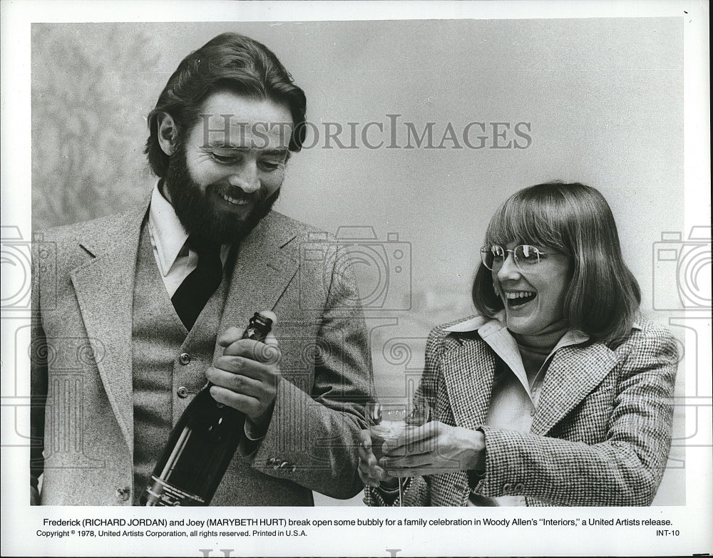 1978 Press Photo Richard Jordan Marybeth Hurt Woody Allen&#39;s Interiors- Historic Images