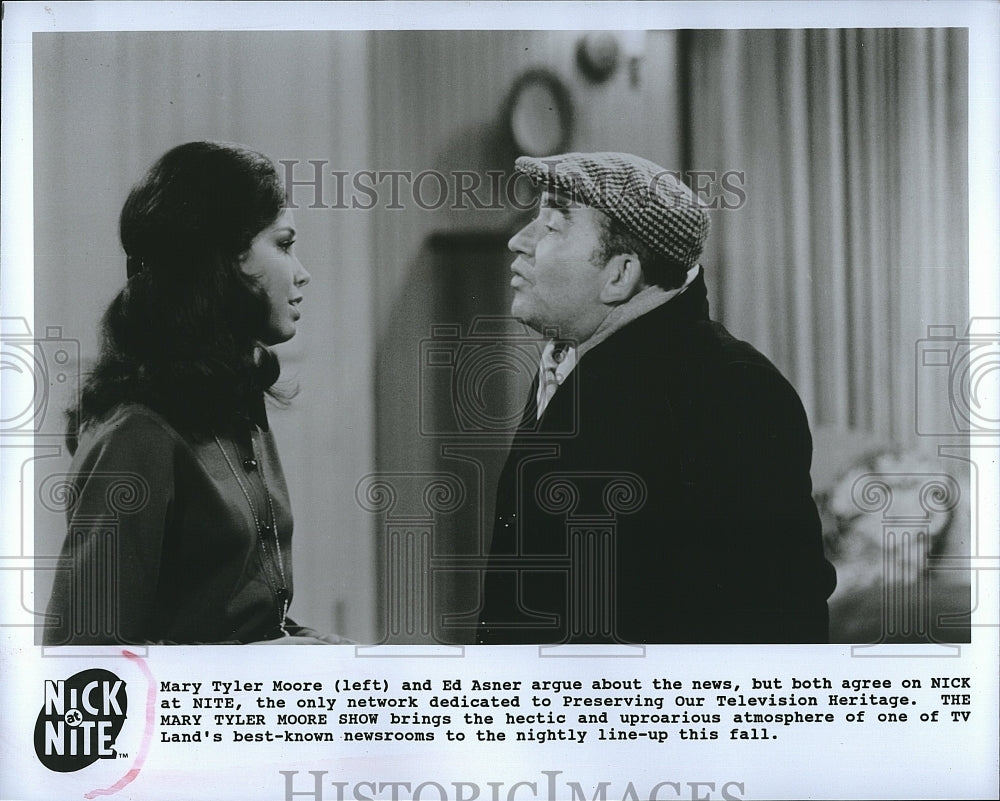 Press Photo Actress Mary Tyler Moore &amp; Ed Anser In &quot;Mary Tyler More&quot; - Historic Images