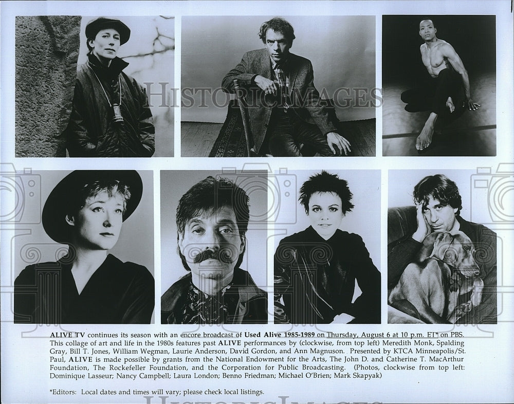 Press Photo Music Performers who Have Appeared On &quot;Used Alive 1985-1989&quot;- Historic Images