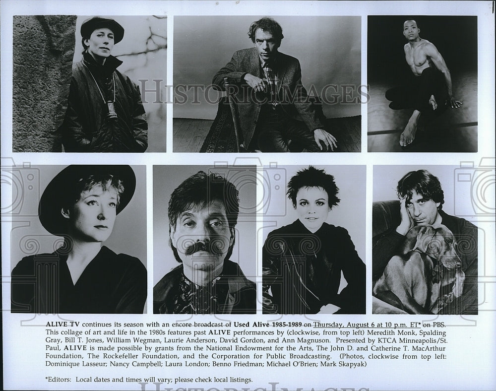 1989 Press Photo Music Artists Performed On &quot;Used Alive 1985-1989&quot;- Historic Images