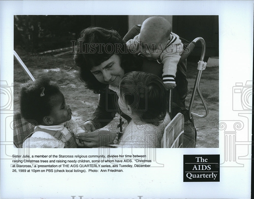 1989 Press Photo &quot;The AIDS Quartly&quot; Sister Julie- Historic Images