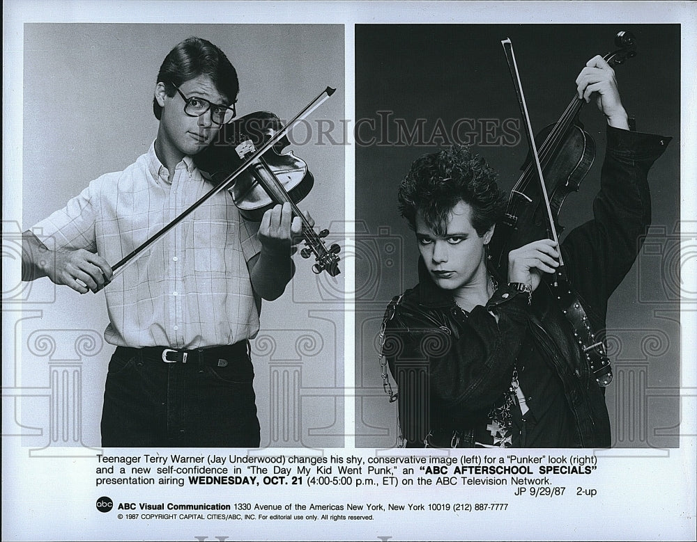 1987 Press Photo Jay Underwood, &quot;The Day My Kid Went Punk&quot;- Historic Images