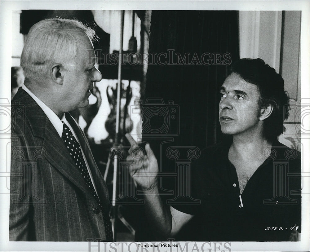 1976 Press Photo &quot;W.C. Fields &amp; Me&quot; Rod Steiger &amp; director Arthur Hiller- Historic Images