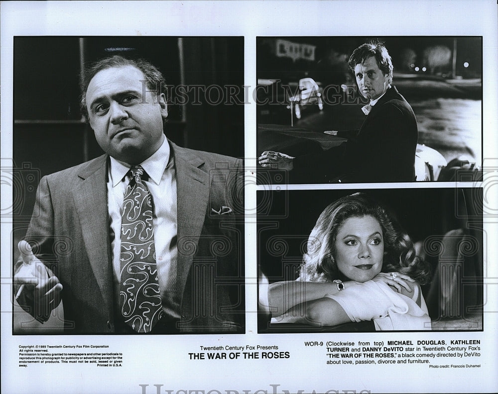 1989 Press Photo &quot;The War of the Roses&quot; Kathleen Turner &amp; Michael Douglas- Historic Images