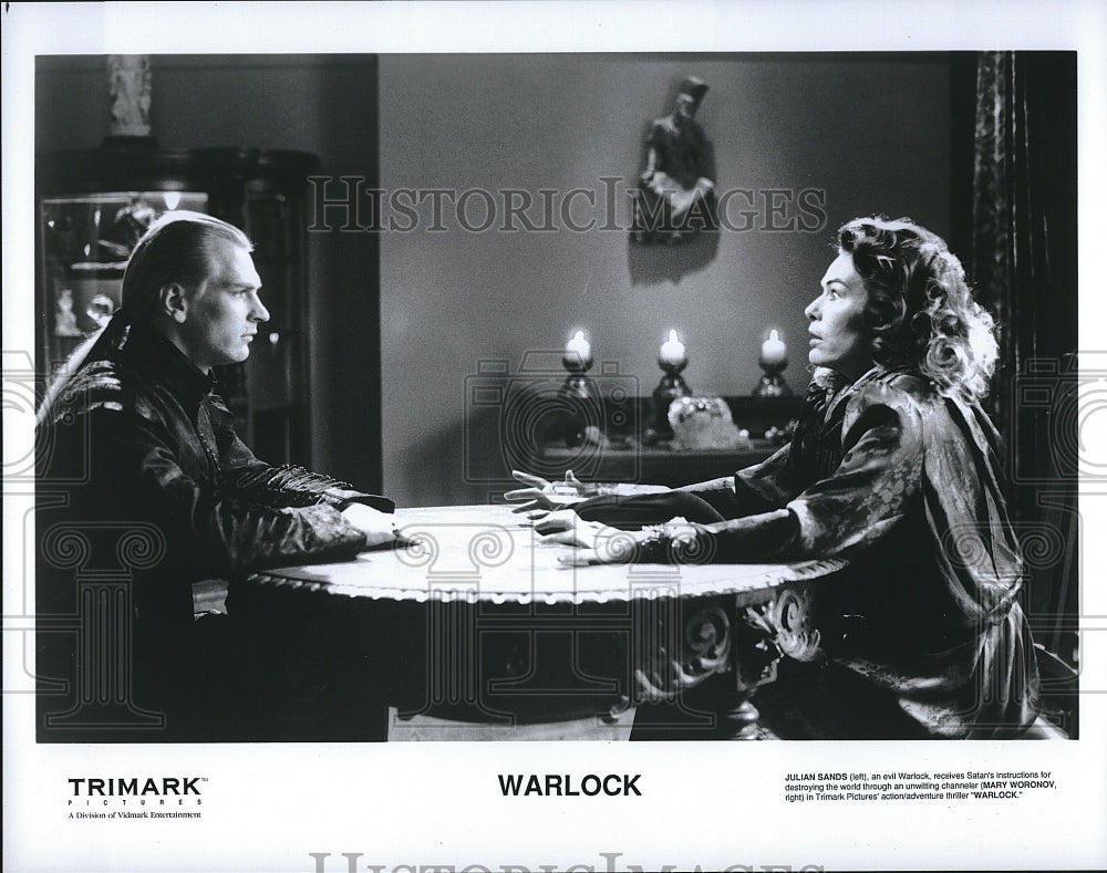 1989 Press Photo &quot;Warlock&quot; Lori Singer &amp; Julian Sands- Historic Images