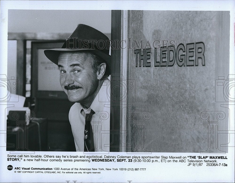 1987 Press Photo Actor Dabney Coleman In &quot;The Slap Maxwell Story&quot;- Historic Images