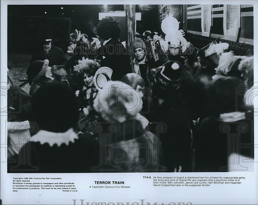 1980 Press Photo Actress Jamie Lee Curtis &amp; Hart Bochner In &quot;Terror Train&quot;- Historic Images