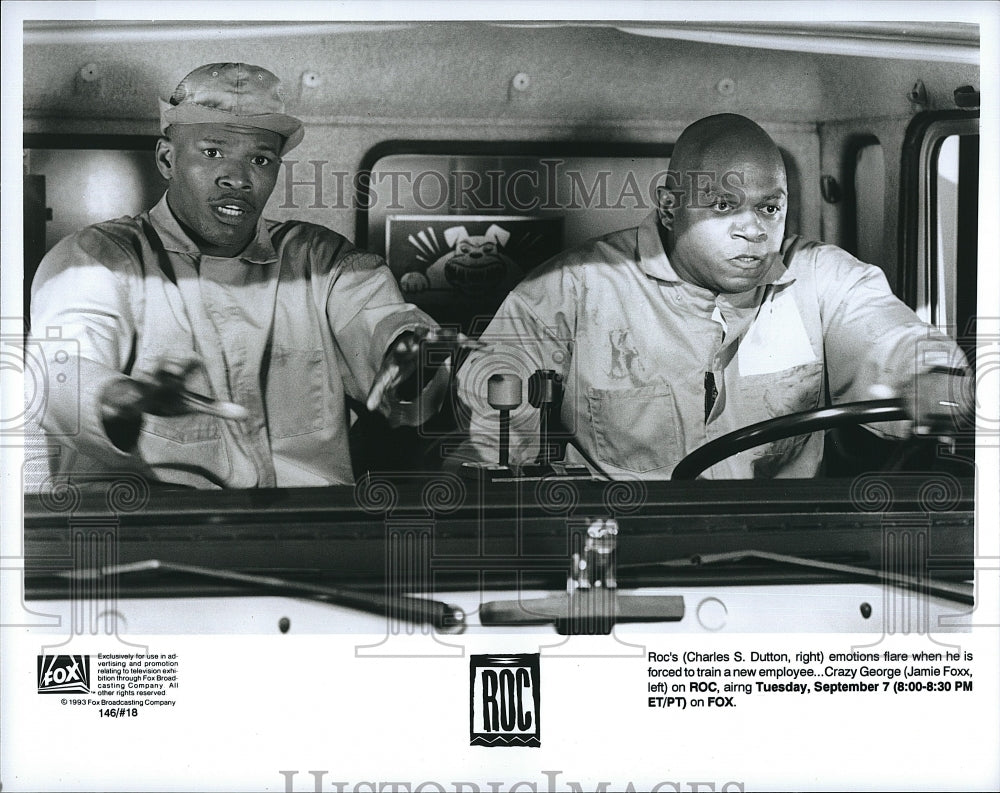 1993 Press Photo  &quot;Roc&quot; Jamie Foxx, Charles S. Dutton- Historic Images