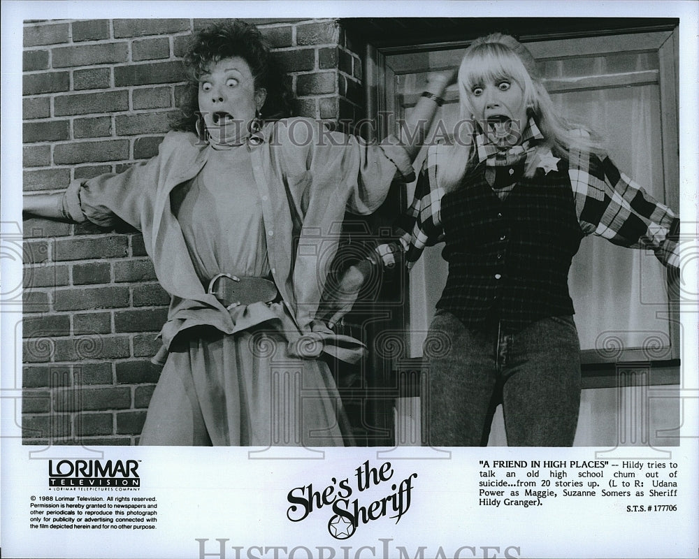 1988 Press Photo Suzanne Somers Udana Power Actress She's The Sheriff TV Show- Historic Images