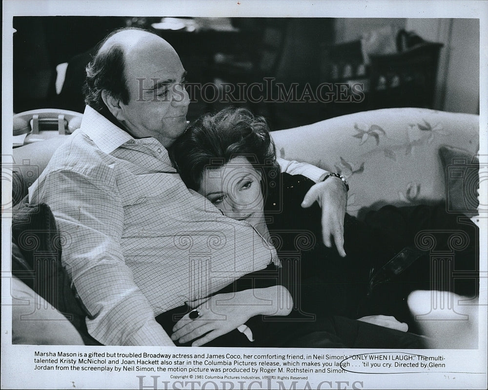 1981 Press Photo &quot;Only When I Laugh&quot; James Coco, Marsha- Historic Images