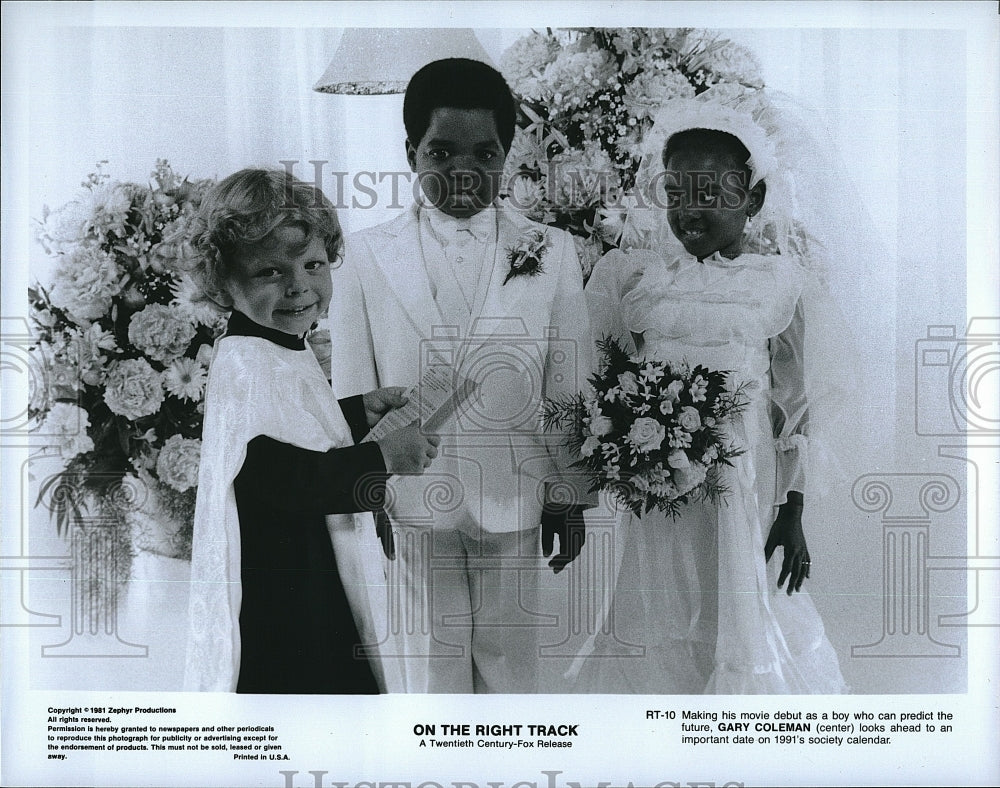 1981 Press Photo Gary Coleman starring in 'On the Right Track"- Historic Images